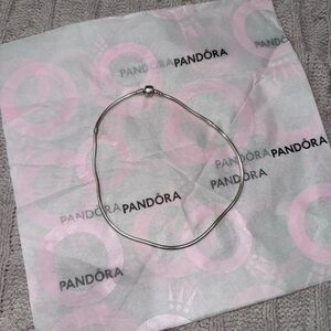 PANDORA Classic Snake Chain Charm Necklace/Bracelet